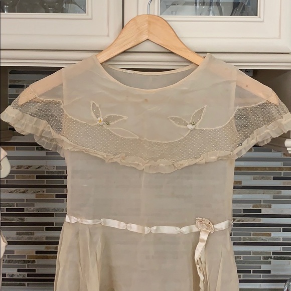 Early 1930’s girls dress and slip 5/6/7 - Picture 3 of 11